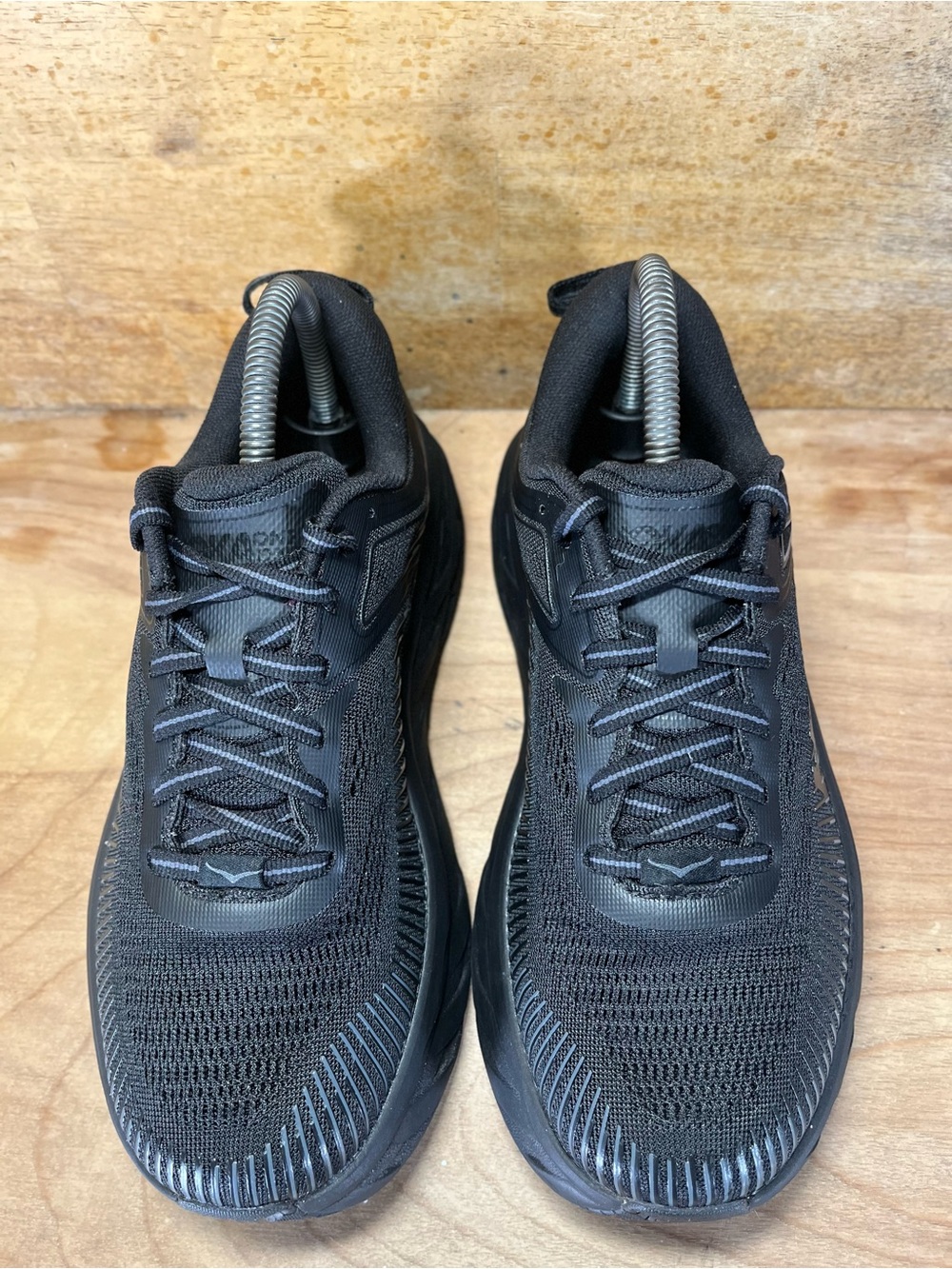 Hoka One One Bondi 7 REFLECTIVE Womens Size 7 Wide Running Shoes Sneakers Black - Picture 3 of 12